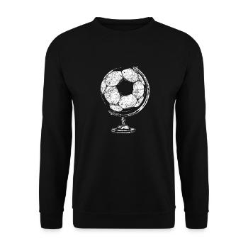 Football Mondial Vintage Footballer - Sweat-shirt Unisexe - noir - Devant - Alina (178cm) & Michal (187cm)
