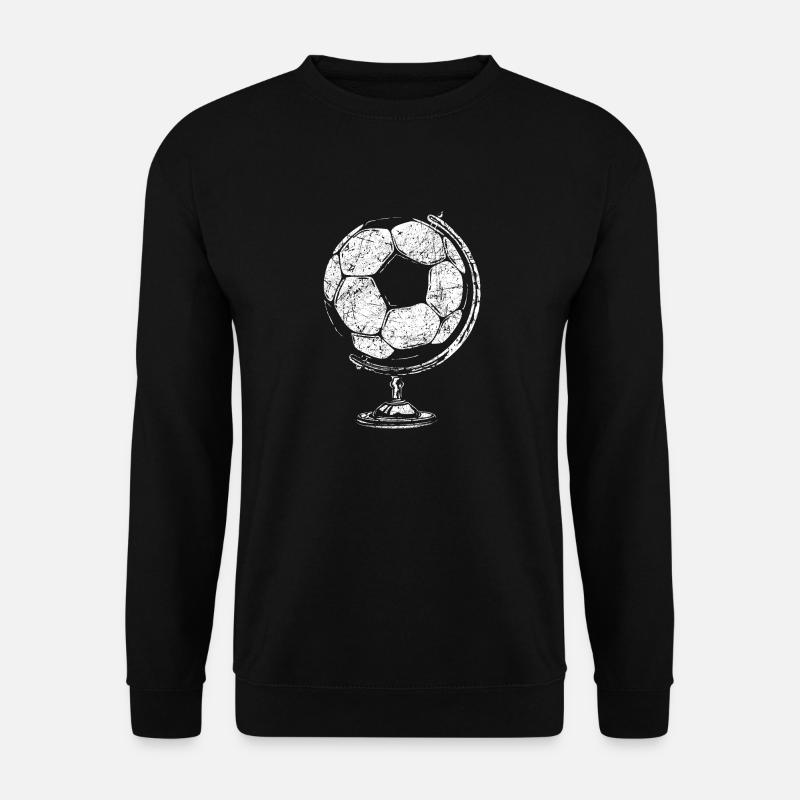 Fußball Globus Vintage Fußballer - Unisex Pullover - Schwarz