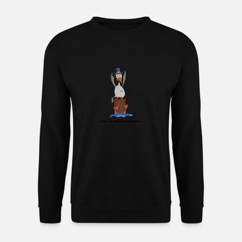 Möwe "Hoch die Hände" - Unisex Pullover - Schwarz