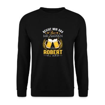 Robert Bier - Unisex Pullover - Schwarz - Vorne - Alina (178cm) & Michal (187cm)