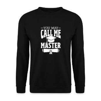 You May Call Me Master - Unisex Sweatshirt - black - Front - Alina (178cm) & Michal (187cm)
