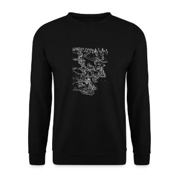 bmx vintage old school - Unisex Sweatshirt - black - Front - Alina (178cm) & Michal (187cm)