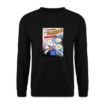 Der erstaunliche Hummingbear #0 - Unisex Pullover - Schwarz - Vorne - Alina (178cm) & Michal (187cm)