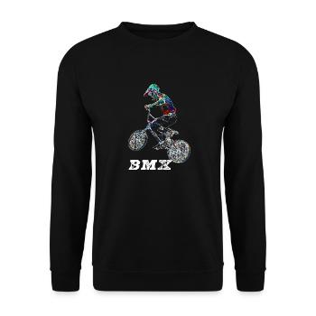 bmx race racing vtt motocross - Sweat-shirt Unisexe - noir - Devant - Alina (178cm) & Michal (187cm)
