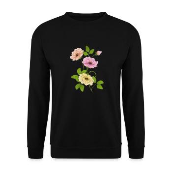 Fleur - Sweat-shirt Unisexe - noir - Devant - Alina (178cm) & Michal (187cm)