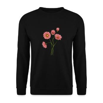 Fleur - Sweat-shirt Unisexe - noir - Devant - Alina (178cm) & Michal (187cm)