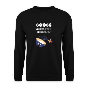 Funny lactation consultant breastfeeding support - Unisex Sweatshirt - black - Front - Alina (178cm) & Michal (187cm)