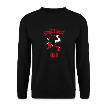 Schützewiese Winti, FC Winterthur, Winterthur - Unisex Pullover - Schwarz - Vorne - Alina (178cm) & Michal (187cm)
