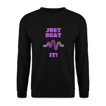 Just beat him - Unisex Sweatshirt - black - Front - Alina (178cm) & Michal (187cm)