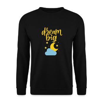 T shirt dream big - Sweat-shirt Unisexe - noir - Devant - Alina (178cm) & Michal (187cm)