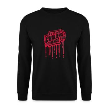 Séance d’entraînement Fitness Motivation Citation - Sweat-shirt Unisexe - noir - Devant - Alina (178cm) & Michal (187cm)