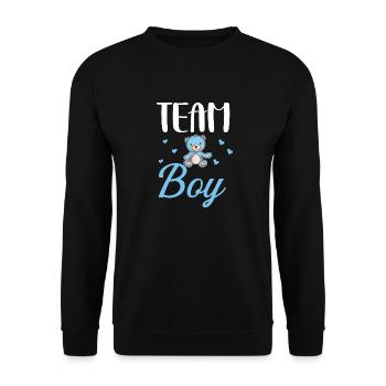 Team boy cadeau original baby shower - Sweat-shirt Unisexe - noir - Devant - Alina (178cm) & Michal (187cm)