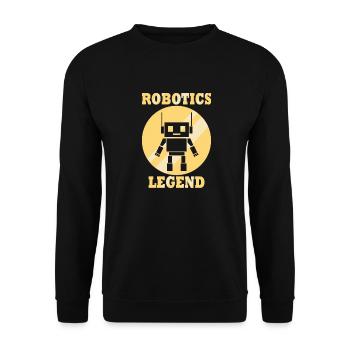 Robotics Legend Funny Quote Mechanic Engineer - Unisex Sweatshirt - black - Front - Alina (178cm) & Michal (187cm)