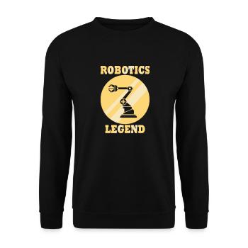 Roboter Ironic Quote Engineer Robotic - Unisex Pullover - Schwarz - Vorne - Alina (178cm) & Michal (187cm)
