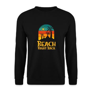 Plage juste arrière Dictons d’été Citations tropicales - Sweat-shirt Unisexe - noir - Devant - Alina (178cm) & Michal (187cm)