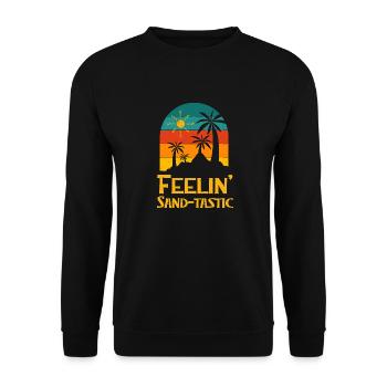 Feelin' Sandtastic Beach Summer Ocean Tropical - Sweat-shirt Unisexe - noir - Devant - Alina (178cm) & Michal (187cm)