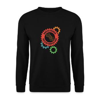 Robotics Engineering Mechanics Electronic - Unisex Sweatshirt - black - Front - Alina (178cm) & Michal (187cm)
