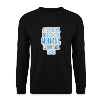 ne me parle pas - Sweat-shirt Unisexe - noir - Devant - Alina (178cm) & Michal (187cm)