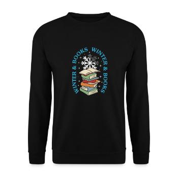 Journées d'hiver, livres de lecture, littérature - Sweat-shirt Unisexe - noir - Devant - Alina (178cm) & Michal (187cm)