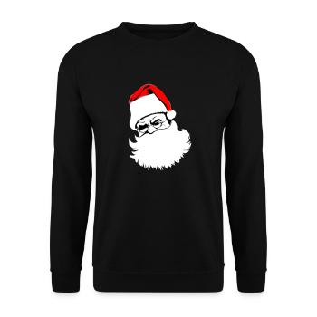 Christmas Hat Santa Claus Christmas Vector - Unisex Sweatshirt - black - Front - Alina (178cm) & Michal (187cm)