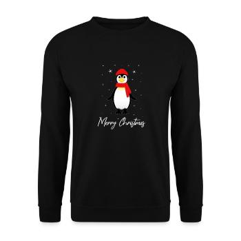Joyeux Noël Pingouin Noël - Sweat-shirt Unisexe - noir - Devant - Alina (178cm) & Michal (187cm)