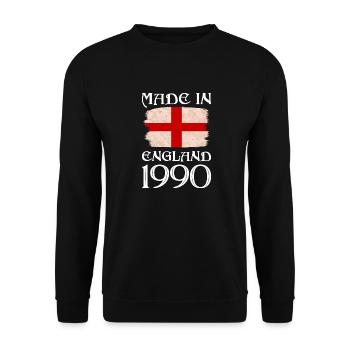 Made in England 1990 - St George's Day - English - Unisex Sweatshirt - black - Front - Alina (178cm) & Michal (187cm)