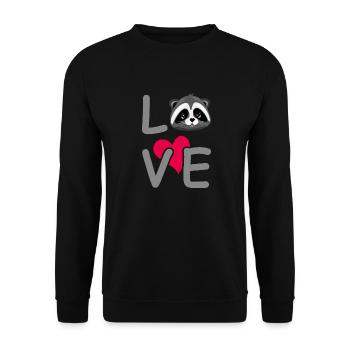Amateur de raton laveur - Sweat-shirt Unisexe - noir - Devant - Alina (178cm) & Michal (187cm)