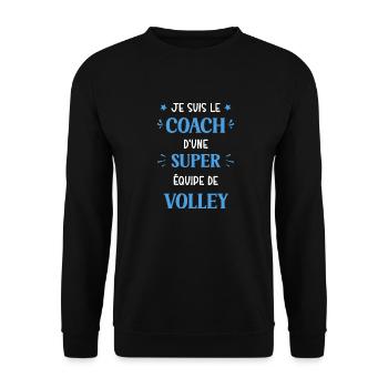 Coach super equipe de volley - Sweat-shirt Unisexe - noir - Devant - Alina (178cm) & Michal (187cm)