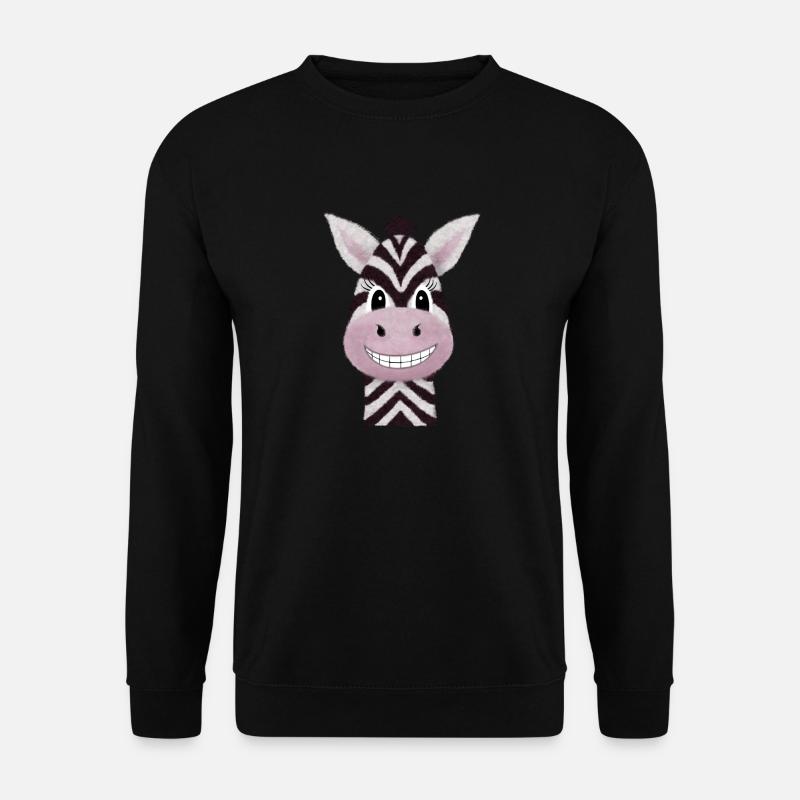 Süßes Zebra - Unisex Pullover - Schwarz
