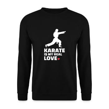 J’adore le karaté - Sweat-shirt Unisexe - noir - Devant - Alina (178cm) & Michal (187cm)