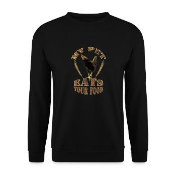 Poulet - mon animal mange votre nourriture - Sweat-shirt Unisexe - noir - Devant - Alina (178cm) & Michal (187cm)