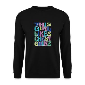 Une fille aime l'entraînement de dynamophilie - Sweat-shirt Unisexe - noir - Devant - Alina (178cm) & Michal (187cm)