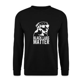 Black Labs Matter - Unisex Sweatshirt - black - Front - Alina (178cm) & Michal (187cm)
