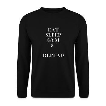 GYM - Unisex Pullover - Schwarz - Vorne - Alina (178cm) & Michal (187cm)