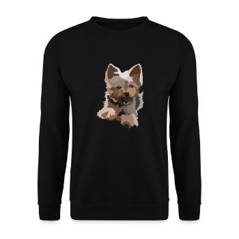 Yorkshire Terrier Yorki - Unisex Sweatshirt - black - Front - Alina (178cm) & Michal (187cm)