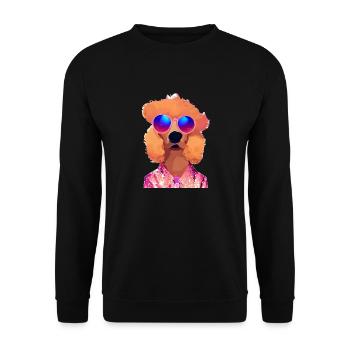 Dog Party Caniche Dog Love Dog Owner Dog - Sweat-shirt Unisexe - noir - Devant - Alina (178cm) & Michal (187cm)