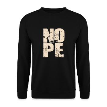 NOPE - sei kein ja-Sager! - Unisex Pullover - Schwarz - Vorne - Alina (178cm) & Michal (187cm)