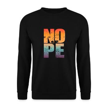 NOPE - sei kein ja-Sager! - Unisex Pullover - Schwarz - Vorne - Alina (178cm) & Michal (187cm)