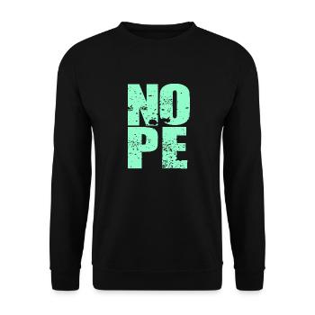 NOPE - sei kein ja-Sager! - Unisex Pullover - Schwarz - Vorne - Alina (178cm) & Michal (187cm)