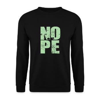NOPE - sei kein ja-Sager! - Unisex Pullover - Schwarz - Vorne - Alina (178cm) & Michal (187cm)