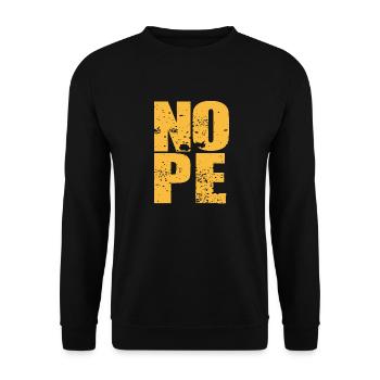 NOPE - sei kein ja-Sager! - Unisex Pullover - Schwarz - Vorne - Alina (178cm) & Michal (187cm)