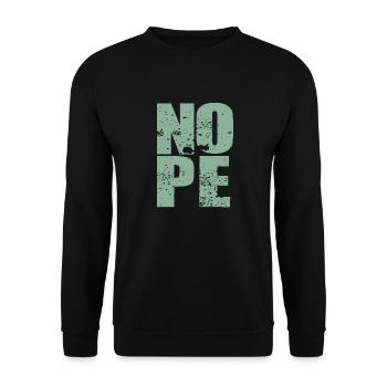 NOPE - sei kein ja-Sager! - Unisex Pullover - Schwarz - Vorne - Alina (178cm) & Michal (187cm)