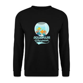 Aquarium Whisperer Fish Keeping Aquarium Owner - Unisex Pullover - Schwarz - Vorne - Alina (178cm) & Michal (187cm)