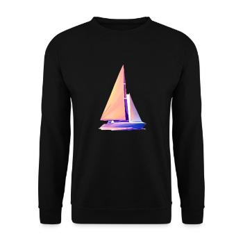 Sailing ship Sailboat Sailing Sailing Sailing Sailing - Unisex Sweatshirt - black - Front - Alina (178cm) & Michal (187cm)