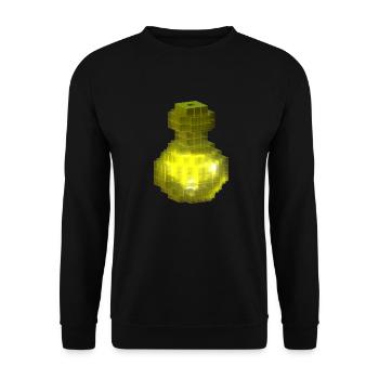Gelbes sonniges T-Shirt Gothic Hexentrank Flasche - Unisex Pullover - Schwarz - Vorne - Alina (178cm) & Michal (187cm)