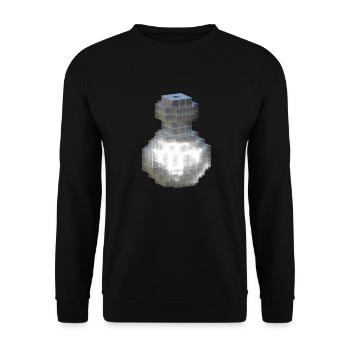Flacon en cristal blanc avec potion blanche fluorescente - Sweat-shirt Unisexe - noir - Devant - Alina (178cm) & Michal (187cm)
