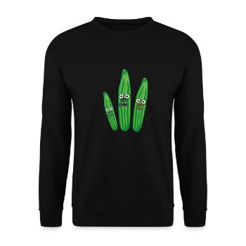Famille du concombre,Concombre,Concombre,Mouche, Nerd - Sweat-shirt Unisexe - noir - Devant - Alina (178cm) & Michal (187cm)