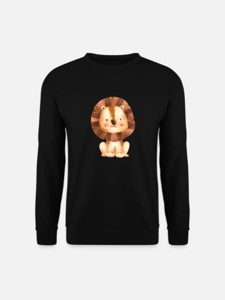 mignon petit lion - Sweat-shirt Unisexe - noir