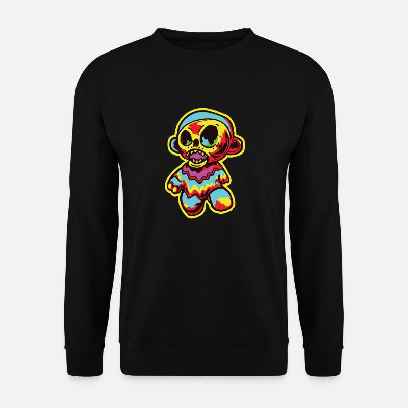 Lustiger Horror Gruseliger Bär Halloween Terror Bär - Unisex Pullover - Schwarz