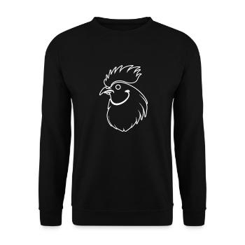 Chicken Chicken House Poultry Rooster Farm - Unisex Sweatshirt - black - Front - Alina (178cm) & Michal (187cm)